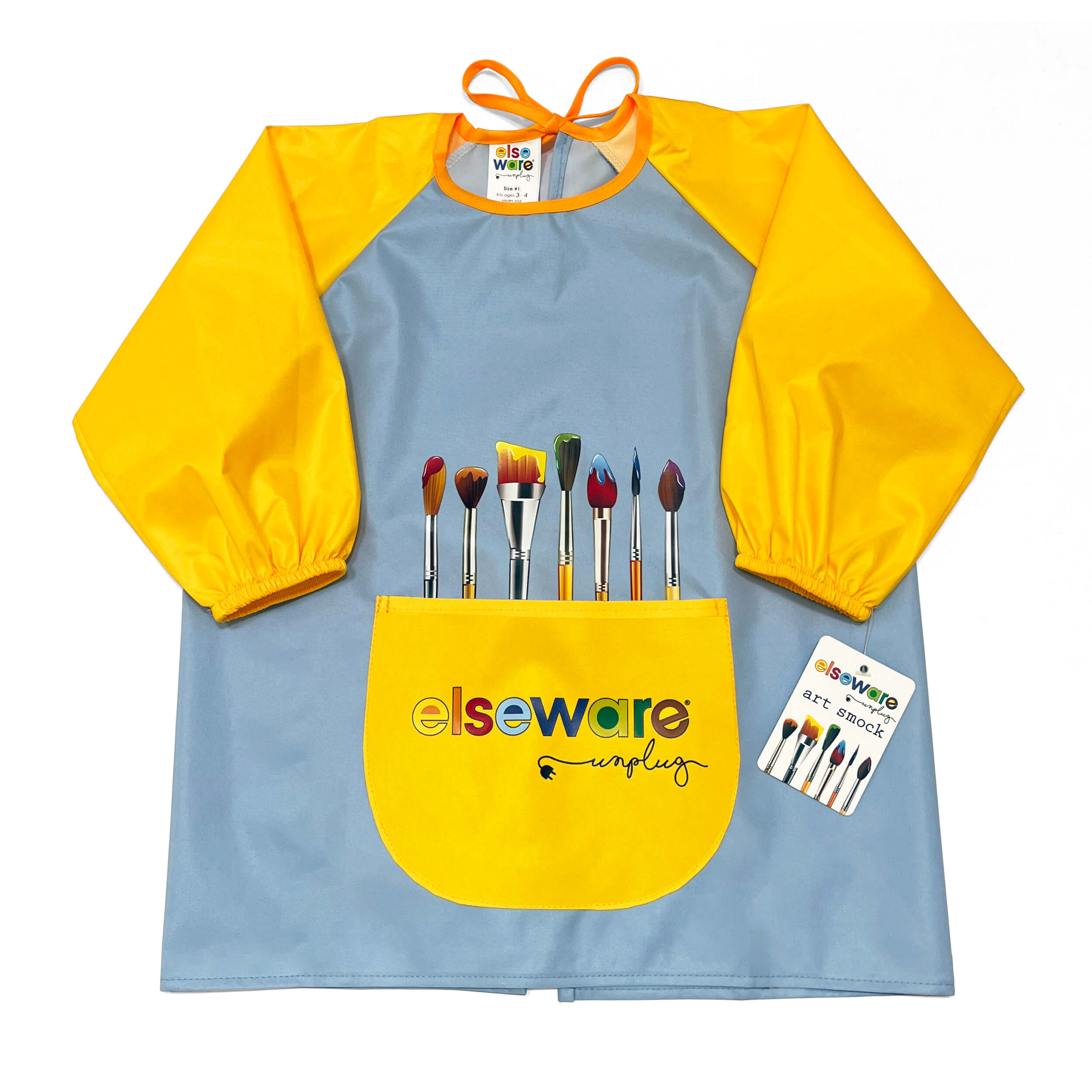 Mess-Free Kids Paint Bundle | All-Natural Finger Paint & Art Smock Set