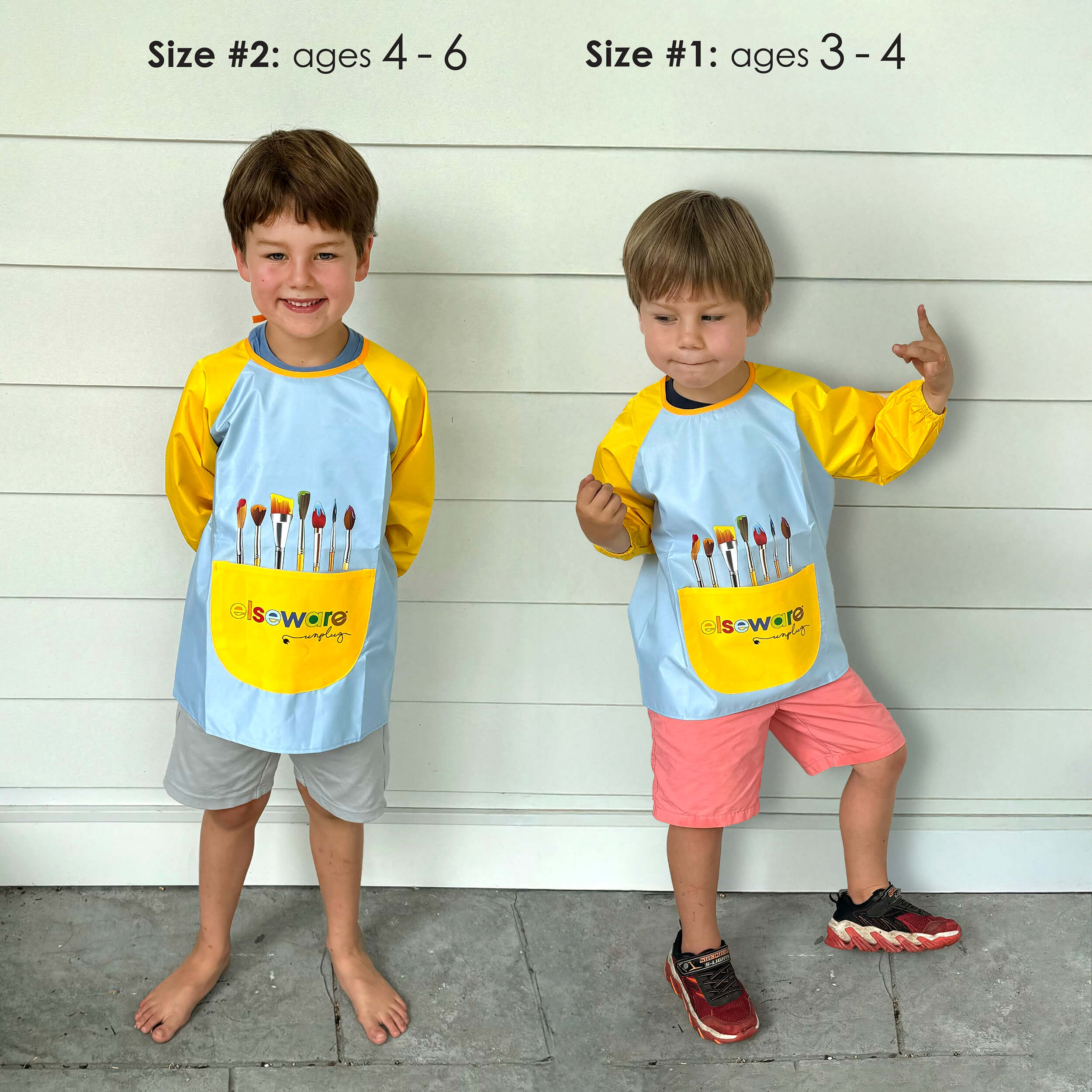 Mess-Free Kids Paint Bundle | All-Natural Finger Paint & Art Smock Set