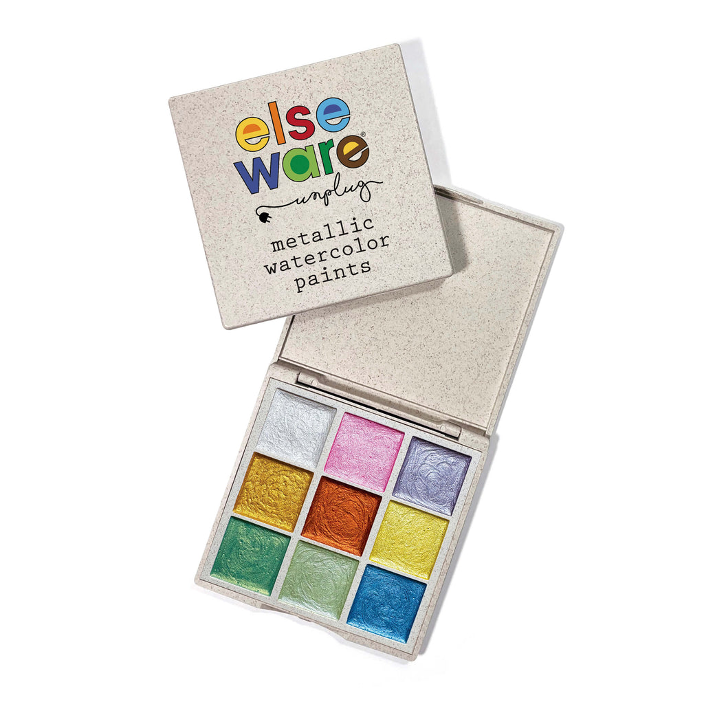 Watercolor Essentials Bundle | Bamboo Case, Metallics, & Paper Pad