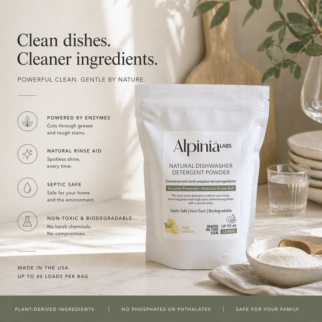 Powerful Dishwasher Detergent with Enzymes