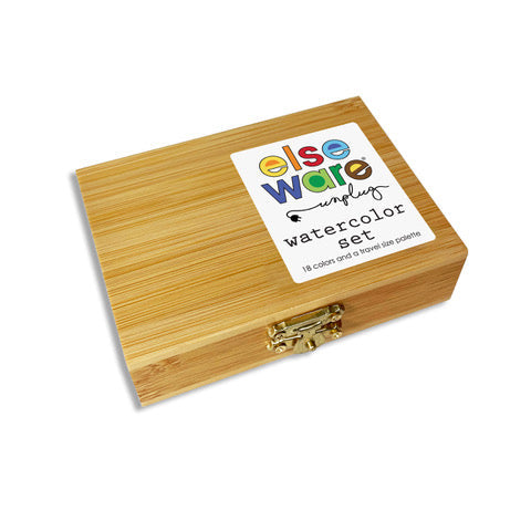 Watercolor Essentials Bundle | Bamboo Case, Metallics, & Paper Pad